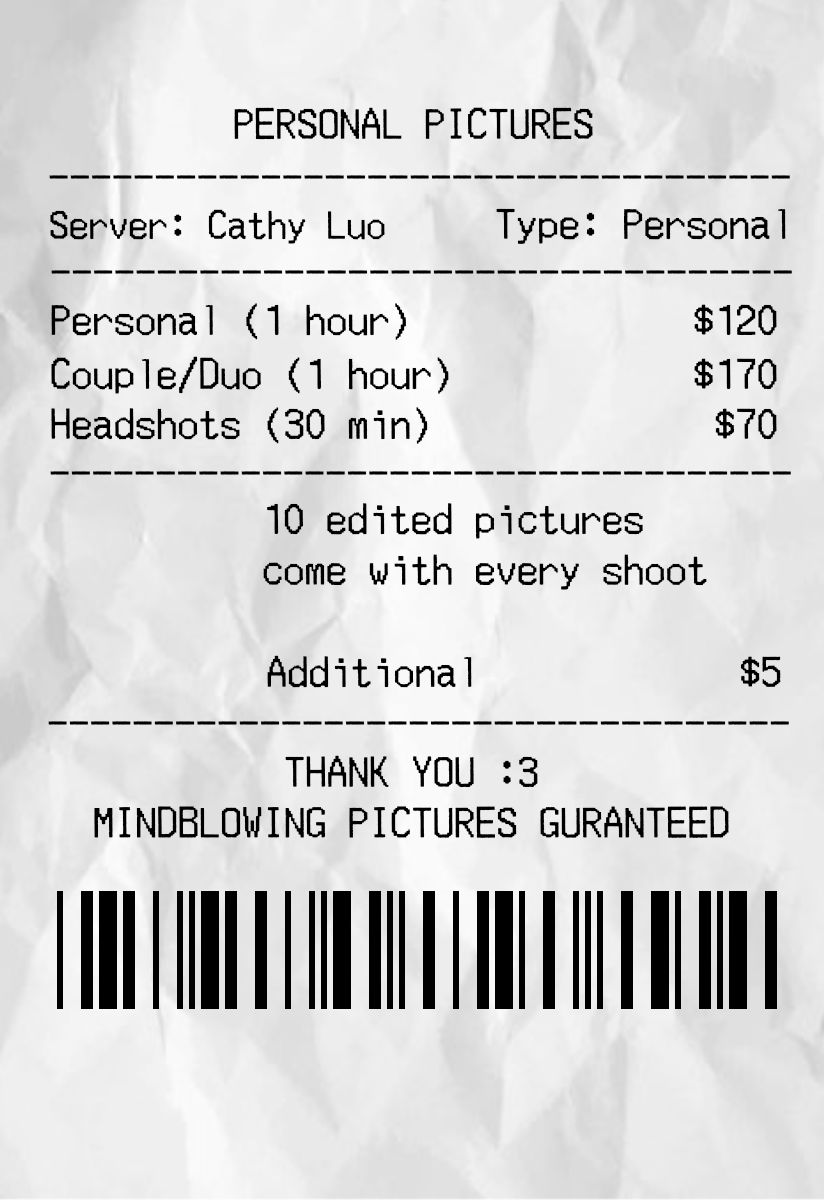 Pricing receipt